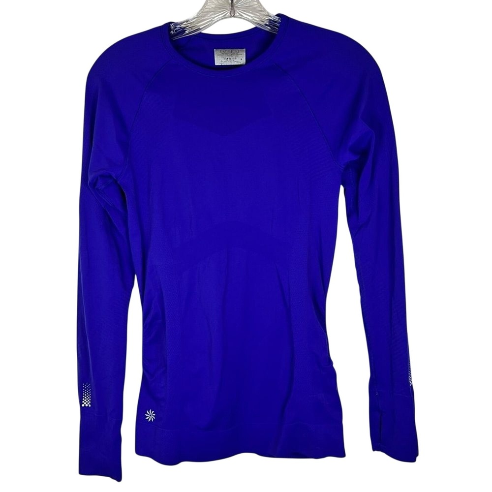 Athleta Pacifica SPF Fitted Top Size Small Thumbholes and Pocket Swim Athletic